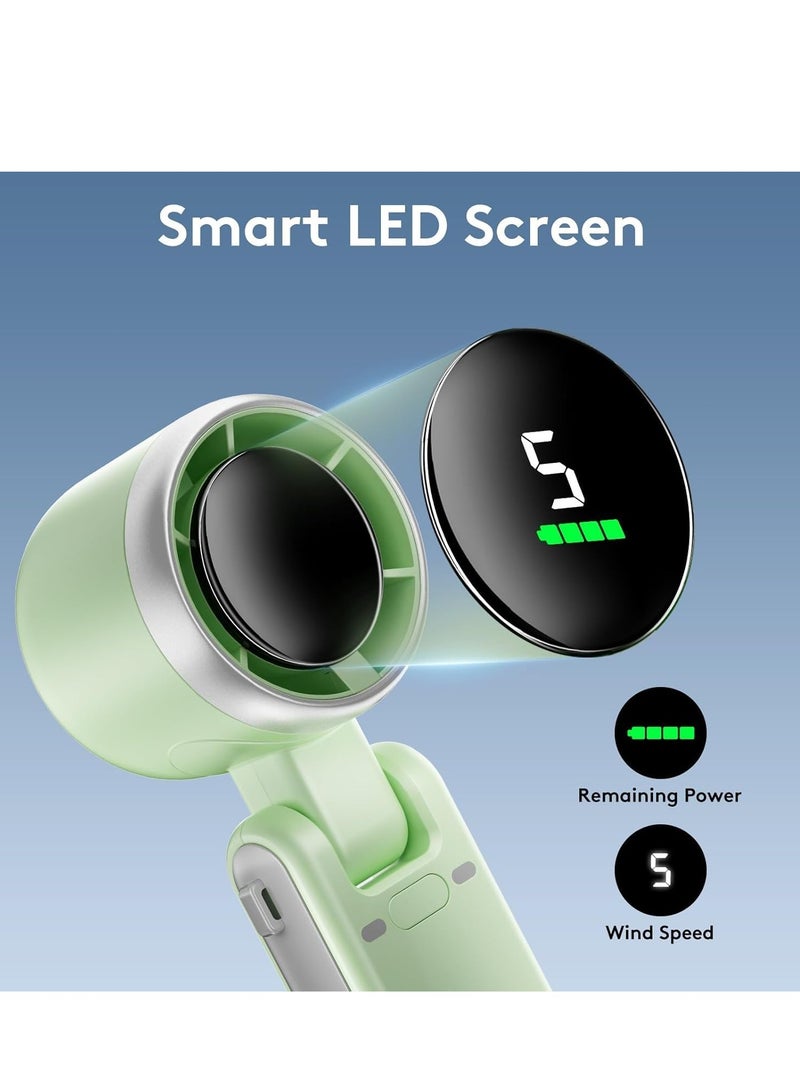 hilimse Portable Handheld Turbo Fan, 5 Gear Wind, Battery Operated, 3 IN 1 Hand Fan with Air Turbo Tech Cooling Fan for Outdoor Activities, Travel, Working - Image 2