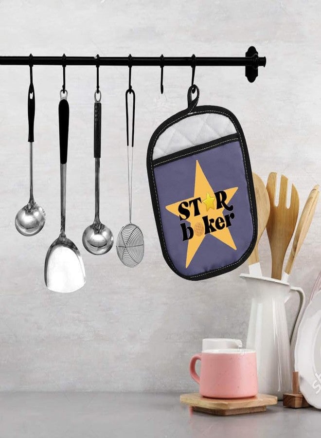 WCGXKO Baking Show Inspired Oven Pads Pot Holder with Pocket Baking Gift (ST) - Image 4