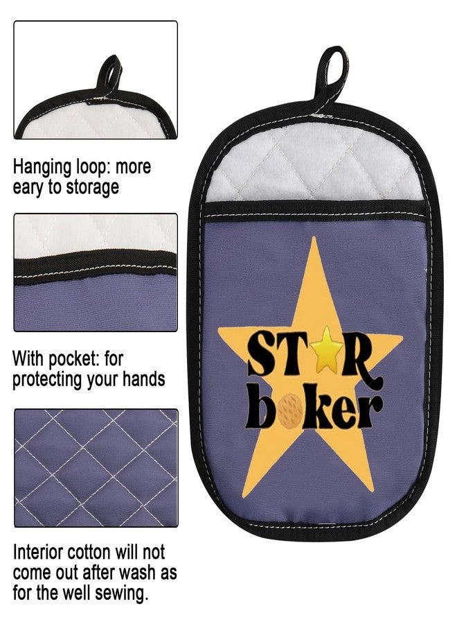 WCGXKO Baking Show Inspired Oven Pads Pot Holder with Pocket Baking Gift (ST) - Image 3