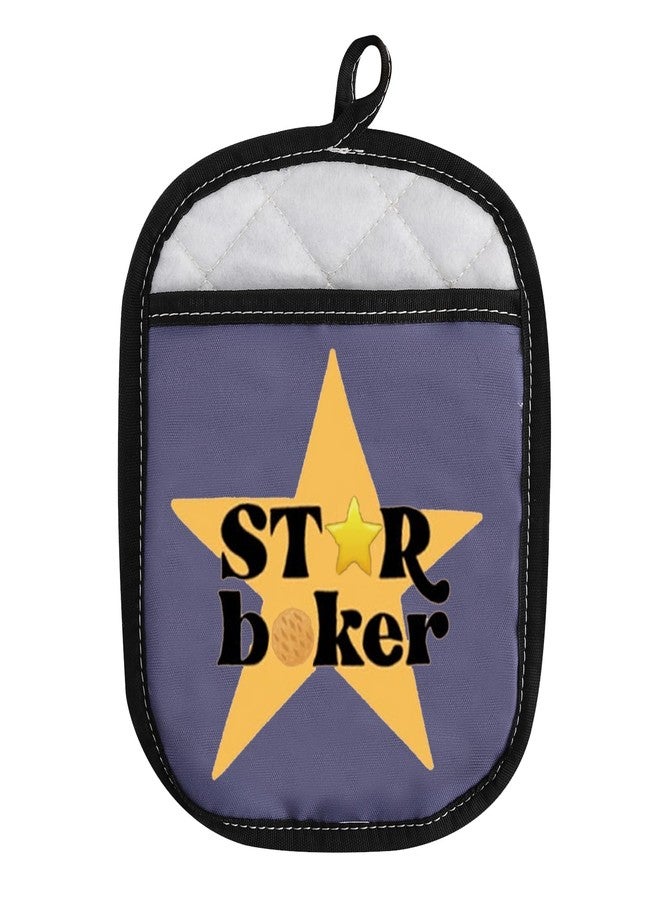 WCGXKO Baking Show Inspired Oven Pads Pot Holder with Pocket Baking Gift (ST) - Image 1
