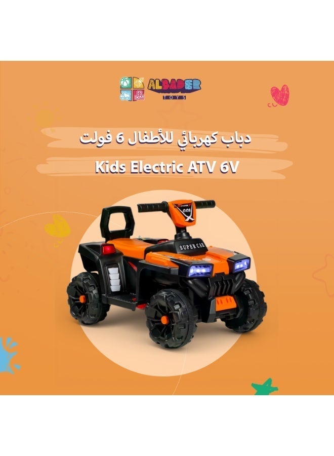 ALBADER Kids Electric Ride On Motorcycle 6V Battery Powered Motorbike with Single Motor, Front & Rear LED Lights, Music Function, Foot Pedal Control, Toddler Ride On Bike Toy, Rechargeable Electric Motorcycle for Boys and Girls Indoor Outdoor - Image 5