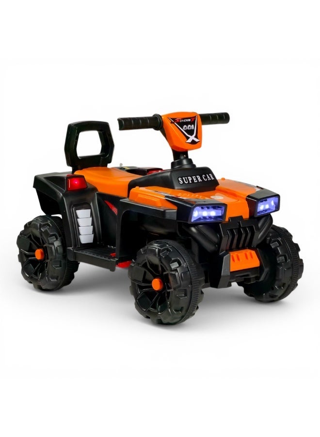 ALBADER Kids Electric Ride On Motorcycle 6V Battery Powered Motorbike with Single Motor, Front & Rear LED Lights, Music Function, Foot Pedal Control, Toddler Ride On Bike Toy, Rechargeable Electric Motorcycle for Boys and Girls Indoor Outdoor - Image 1