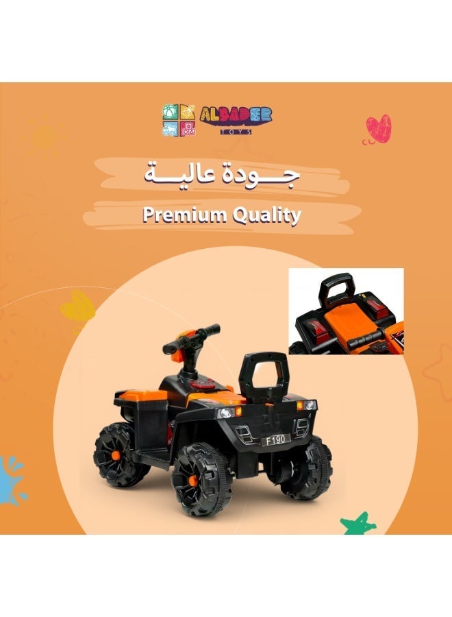 ALBADER Kids Electric Ride On Motorcycle 6V Battery Powered Motorbike with Single Motor, Front & Rear LED Lights, Music Function, Foot Pedal Control, Toddler Ride On Bike Toy, Rechargeable Electric Motorcycle for Boys and Girls Indoor Outdoor - Image 3