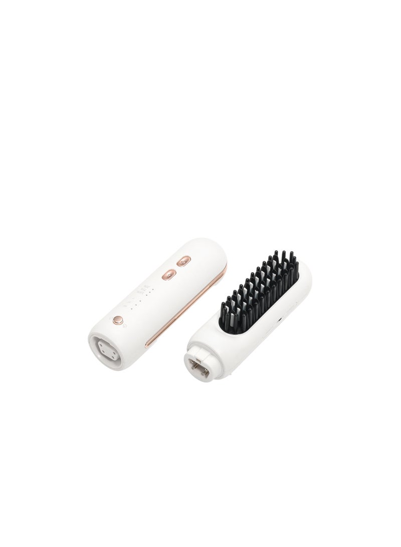 porodo 3 in 1 Cordless Hair Styling Tool / Hair Straightener & Curling Iron / 3 Replaceable Heads / 20 min Working Time / Compact & Travel Friendly / Heat Resistant Design - White - Image 2