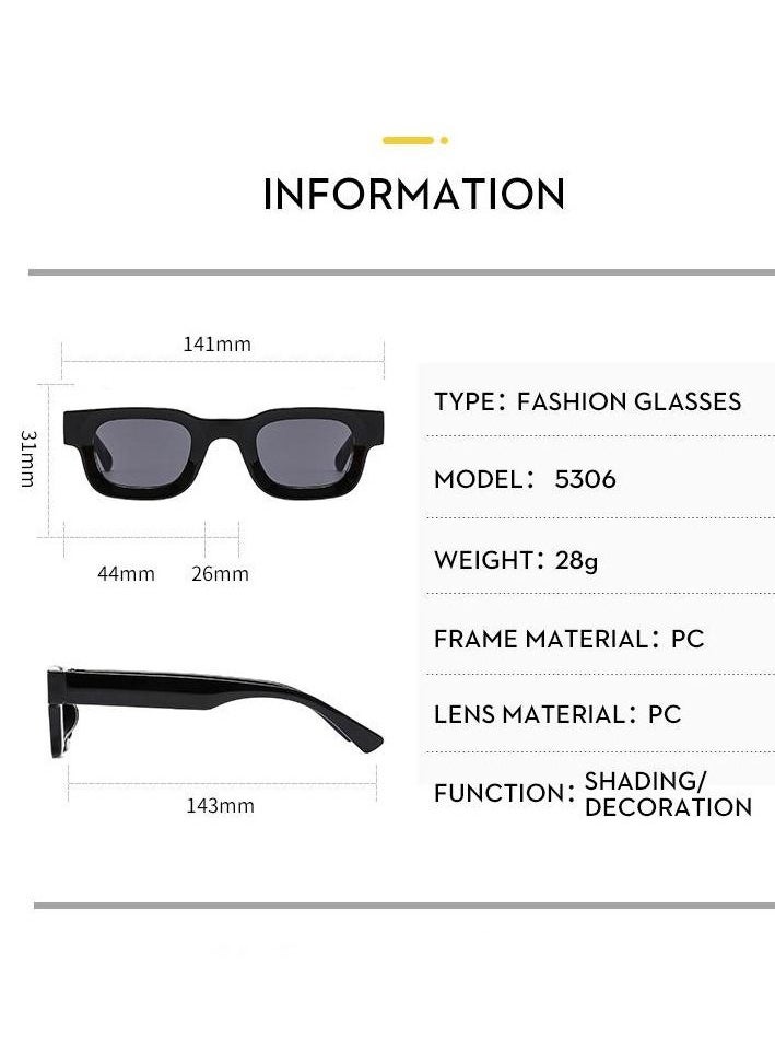 (BeBeauty) - Small Frame Vintage Sunglasses - Image 1
