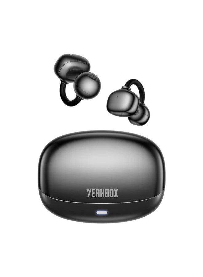 Yeahbox Popoair Bluetooth Earphones Clip-on Wireless Sports Running Call Ai Active Noise Cancelling Earbuds Long Battery Life Birthday Gift Starry Black - Image 5