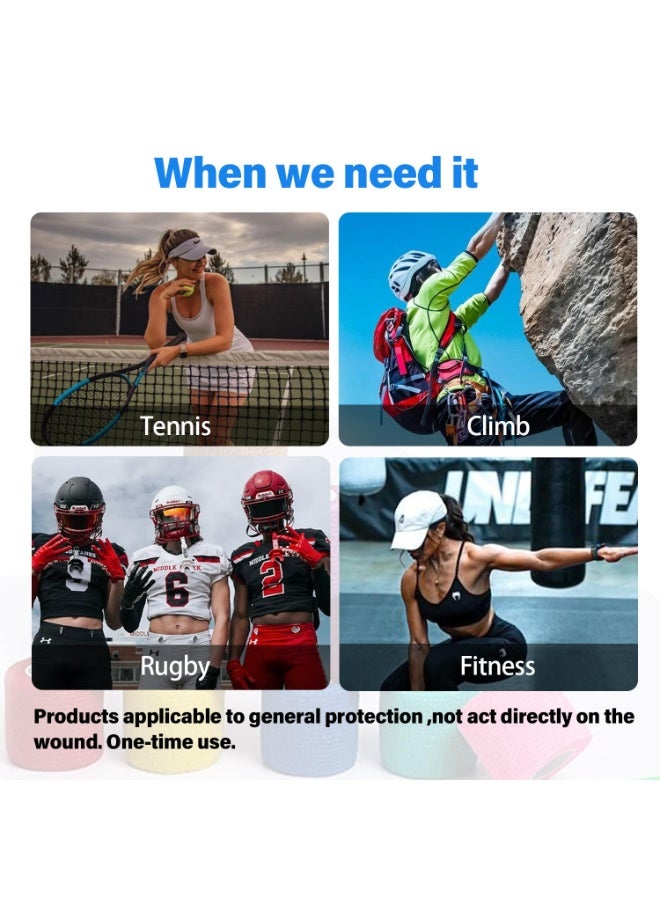 3 Pack Bandage（10cm*4.5m）, Elastic Sports, Sports Bandage, Veterinary Wrap, Suitable For Sports, Wrist, Ankle （Color） - Image 2