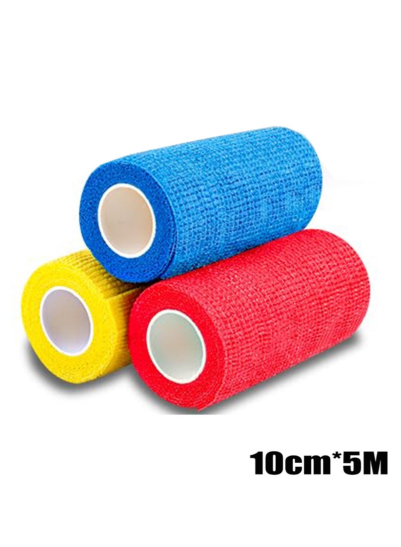 3 Pack Bandage（10cm*4.5m）, Elastic Sports, Sports Bandage, Veterinary Wrap, Suitable For Sports, Wrist, Ankle （Color） - Image 1