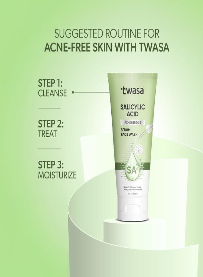 Twasa Salicylic Acid Acne Defense Face Wash For Prevents Acne, Pimples, Minimises Pores & Oil Control with Niacinamide | Face Wash for Oily & Acne-Prone Skin | For Women & Men | 100ml - Image 5