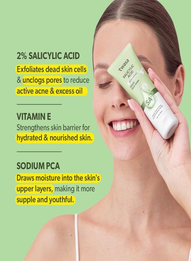 Twasa Salicylic Acid Acne Defense Face Wash For Prevents Acne, Pimples, Minimises Pores & Oil Control with Niacinamide | Face Wash for Oily & Acne-Prone Skin | For Women & Men | 100ml - Image 4