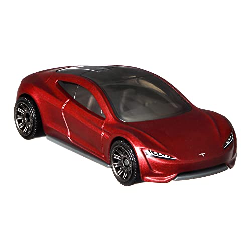 Matchbox Convoys Collectible Cars Die-cast Series - Inspired by Tesla Semi & Box Trailer and 2020 Roadster Gray, Red - Image 4