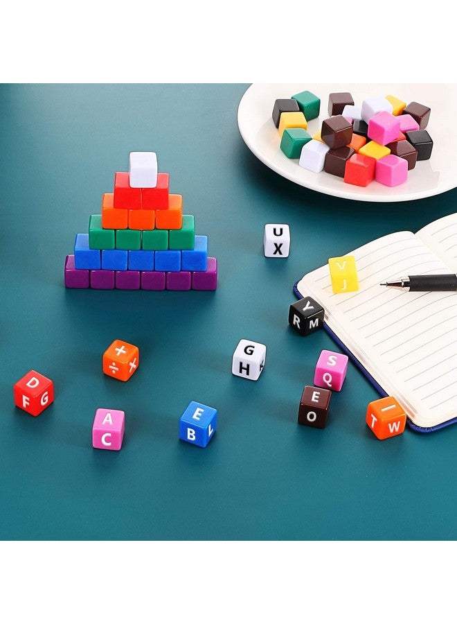 Gejoy 60 Pieces 16 mm Blank Dice Acrylic Dice Cubes Assorted Color DIY Cubes for Board Games with Storage Bag(Multicolor) - Image 2