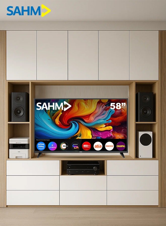 SAHM 58-Inch 4K UHD Smart TV, Android 9.0, HDR10, Bluetooth & WiFi, 2 HDMI & 2 USB Ports, Earphone Out | Model No: SHM-58LKGS - Image 2