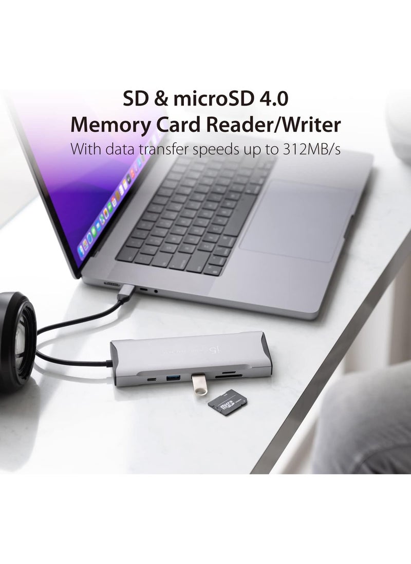 USB C 4K Triple Display Hub - 4K HDMI x2, 4K DP, 2 USB-A and USB-C