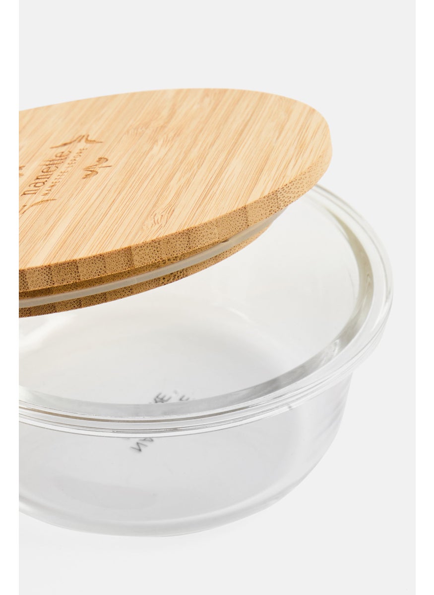 Nanette lepore 3 Piece Set Of Glass Storage With Bamboo Lid, Transparent  - Image 3