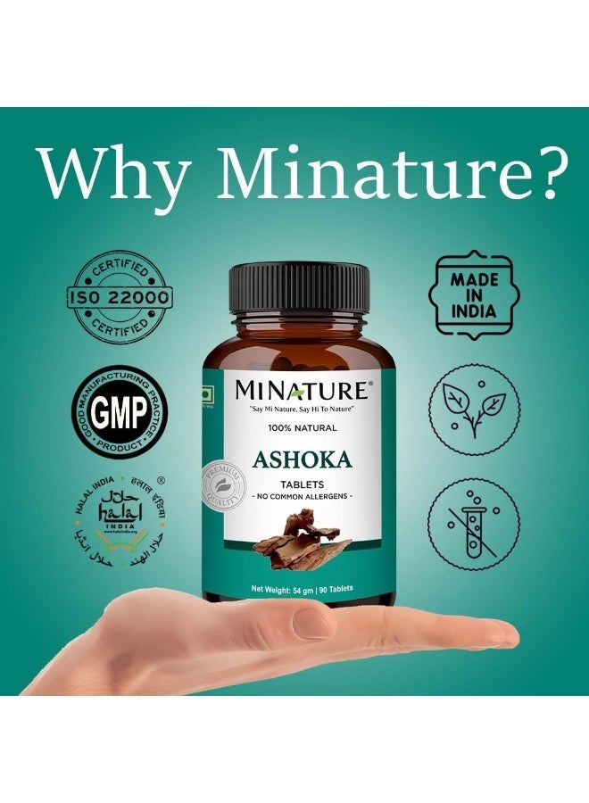MINATURE Ashoka Powder Tablet| Pure & Natural Herbs |90 Tablet 45 days Supply 1000mg - Image 2