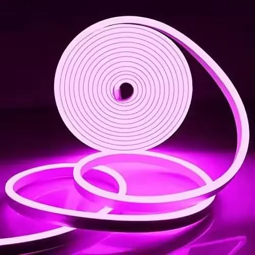 VESPA Purple Neon Strip Lights, 4 Meters Long, DC 12V LED Light Strip, Waterproof IP65, Flexible Silicone Neon Rope Light Suitable for Indoor and Outdoor use in bedrooms and Kitchens - Image 1