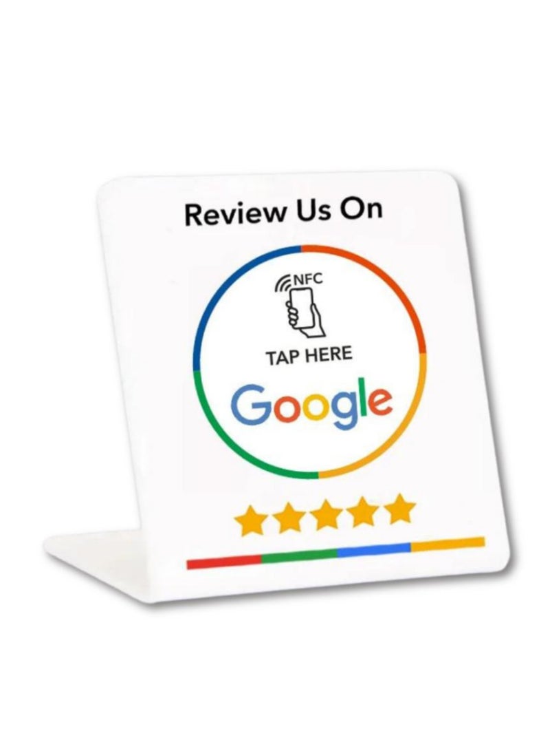 Generic NFC Google Review Stand  ( Large ) White - Image 1