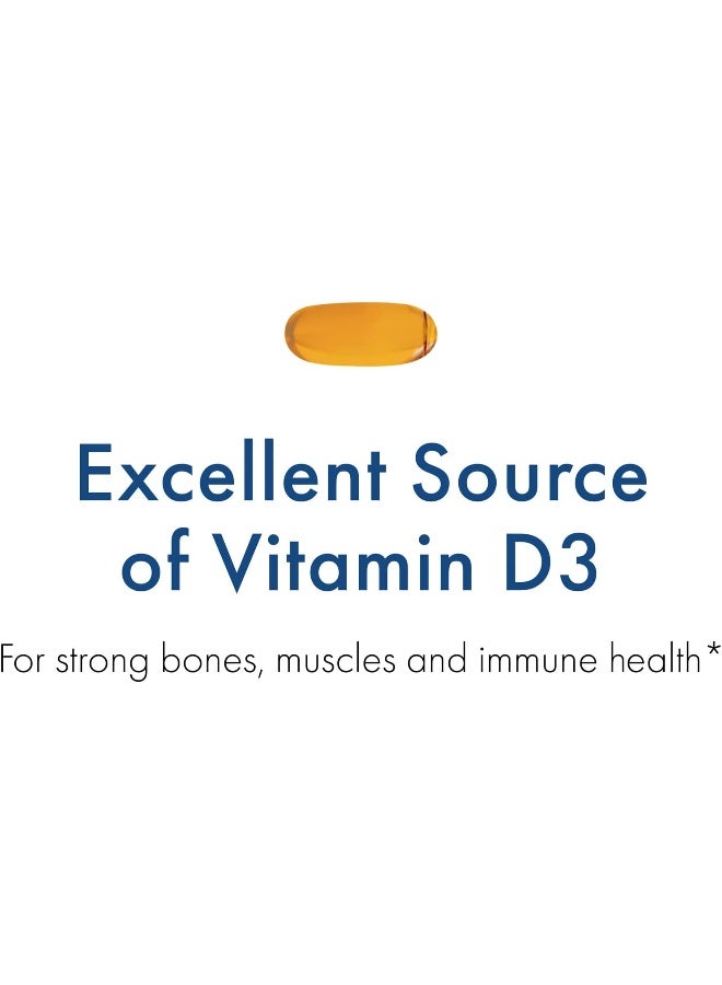WHC, UnoCardio 1000 Fish Oil, 1300 mg of Pure Triglyceride Fish Oil with Omega-3 (1180 mg), 665 mg EPA and 445 mg DHA and 25 mcg (1000 IU) Vitamin D3 per softgel, Natural Orange, 60 softgels - Image 3
