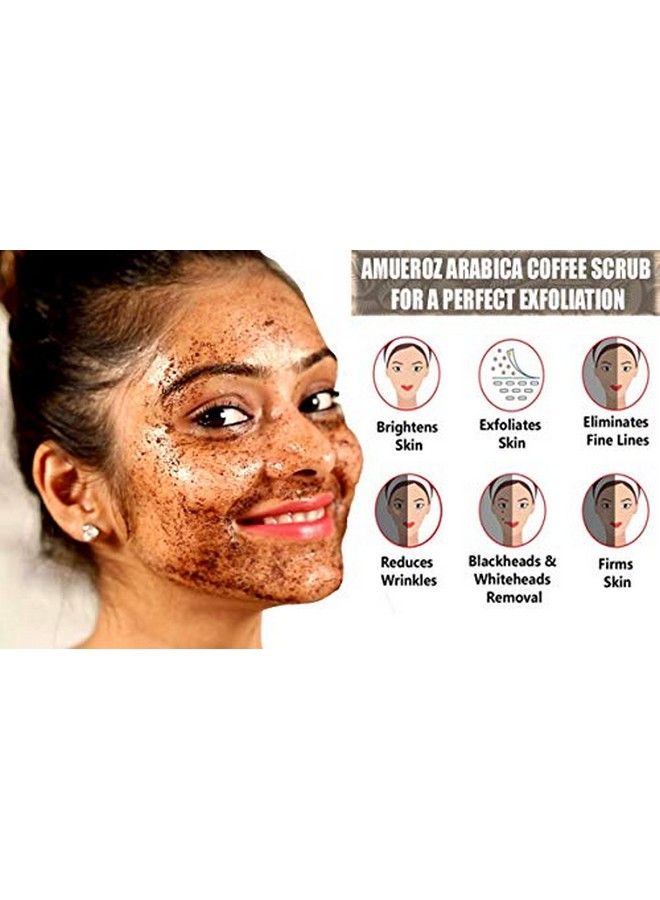Amueroz Arabica Coffee Scrub For Face ; For Smooth Supple & Radiant Skin Care ; Tan Removal ; Oily/Normal Skin ; Refreshing ; Deep Cleansing 50 G - Image 3