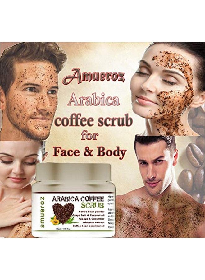 Amueroz Arabica Coffee Scrub For Face ; For Smooth Supple & Radiant Skin Care ; Tan Removal ; Oily/Normal Skin ; Refreshing ; Deep Cleansing 50 G - Image 4