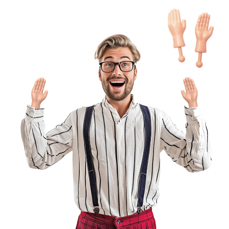 BIGMOUTH INC. BigMouth Inc Tiny Hands Gag Gifts Baby Hands on a Stick  Fake Small Hands for Costumes and Pranks  Funny Stick Puppets  The Original Tiny Hands - Image 1