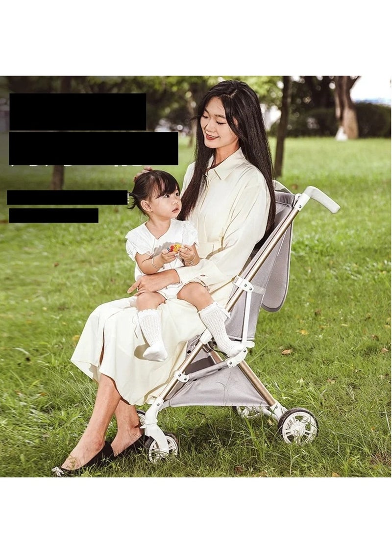 Generic Compact and Stylish Aluminum Alloy Baby Stroller Lightweight Folding Umbrella Cart for Children on the Go  - Image 3