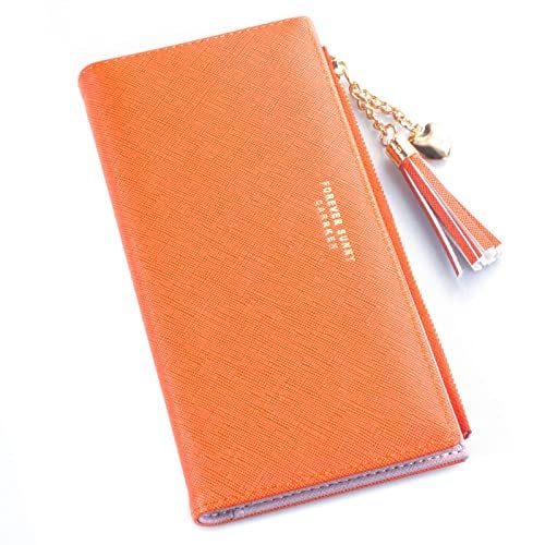 Valentoria Womens Wallet Cute Elegant Long Slim Card Holder Case Minimalist Coin Purse Thin Tassels Zip Clutch Wallets for Girls Ladies - Image 5