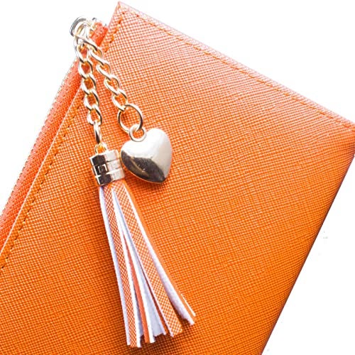 Valentoria Womens Wallet Cute Elegant Long Slim Card Holder Case Minimalist Coin Purse Thin Tassels Zip Clutch Wallets for Girls Ladies - Image 3