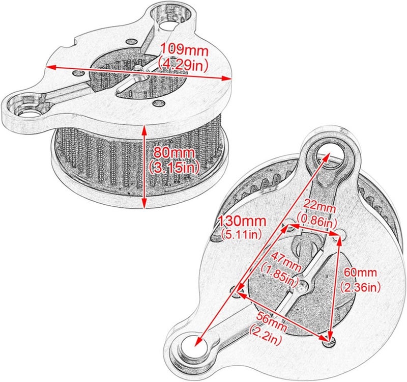 Wivplex Motorcycle Air Cleaner Intake Filter for Harley Sportster - Image 2
