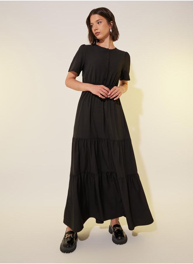 Take Two Tiered Black Dress  - Image 2
