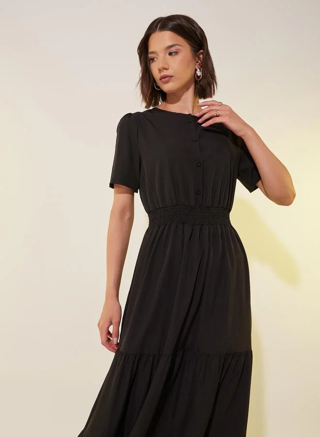 Take Two Tiered Black Dress