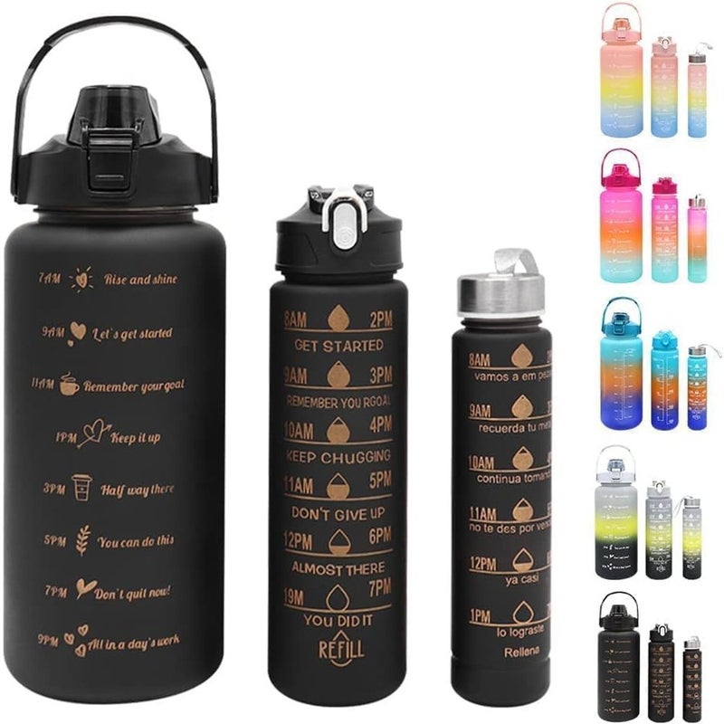 ALKAYAN Sports Water Bottle Set with 3 Pieces Different Sizes, 3 Pack (2L + 900ml + 3... - Image 5