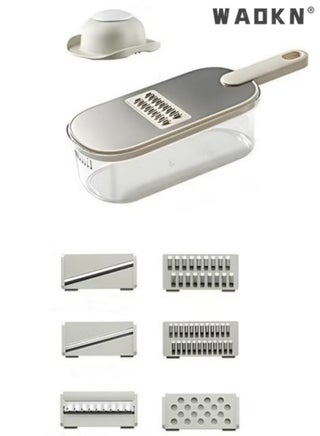 Vegetable Chopper, Pro Onion Chopper,Multifunctional Food Chopper, Kitchen Vegetable Slicer Dicer Cutter,Veggie Chopper With 6 Blades,Carrot and Garlic Chopper With Container,Food Container,Hand Guard - pzsku/Z7F2372C6BFFAD565AE54Z/45/1744789850/2faf5ff8-7007-4fcd-a363-5d193b4ed8dd