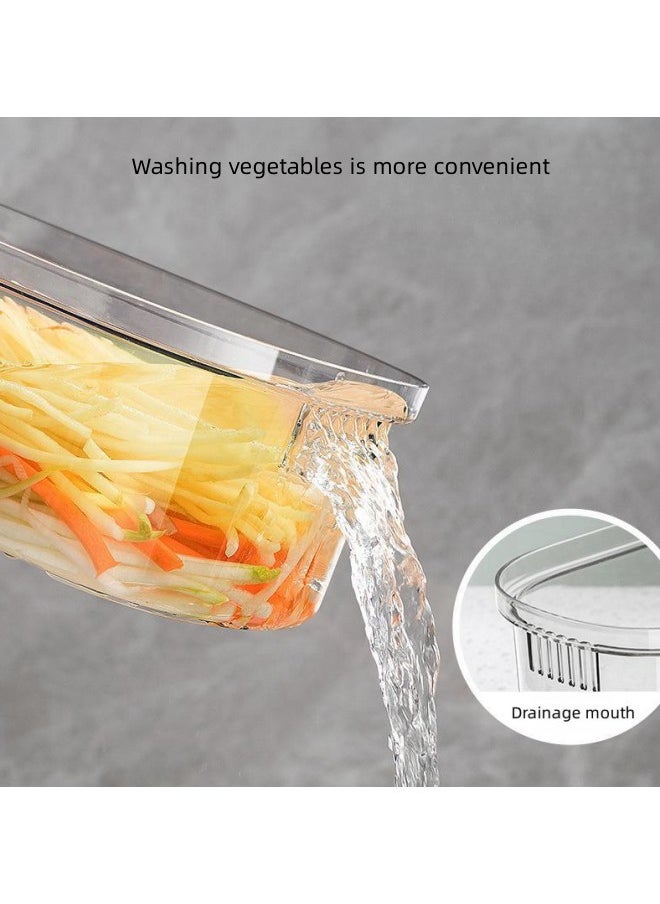 WAOKN Vegetable Chopper, Pro Onion Chopper,Multifunctional Food Chopper, Kitchen Vegetable Slicer Dicer Cutter,Veggie Chopper With 6 Blades,Carrot and Garlic Chopper With Container,Food Container,Hand Guard  - Image 5