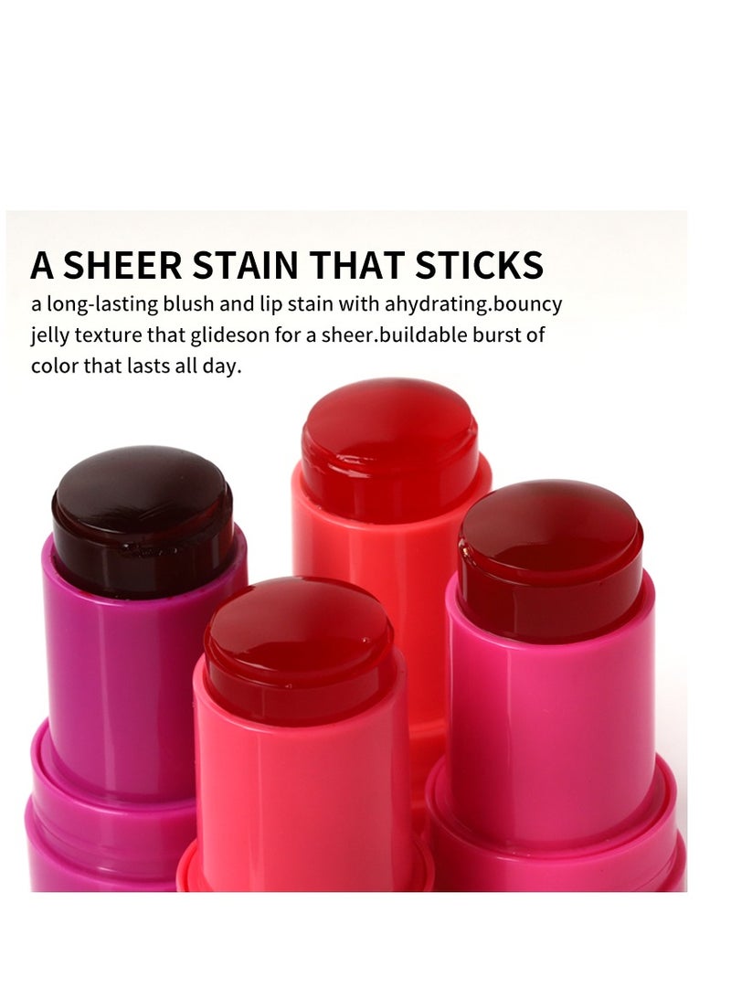 فايبلي كريم أحمر الخدود جيلي بلاش ستيك للخدود والعينين والشفاه عصا لتفتيح البشرة، أحمر الخدود طبيعي مع مقاوم للماء والعرق، مكياج عاري متعدد الاستخدامات، أحمر خدود كريمي 02 مرجاني - Image 2