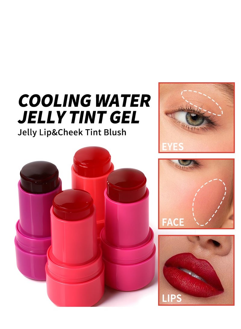 فايبلي كريم أحمر الخدود جيلي بلاش ستيك للخدود والعينين والشفاه عصا لتفتيح البشرة، أحمر الخدود طبيعي مع مقاوم للماء والعرق، مكياج عاري متعدد الاستخدامات، أحمر خدود كريمي 02 مرجاني - Image 3