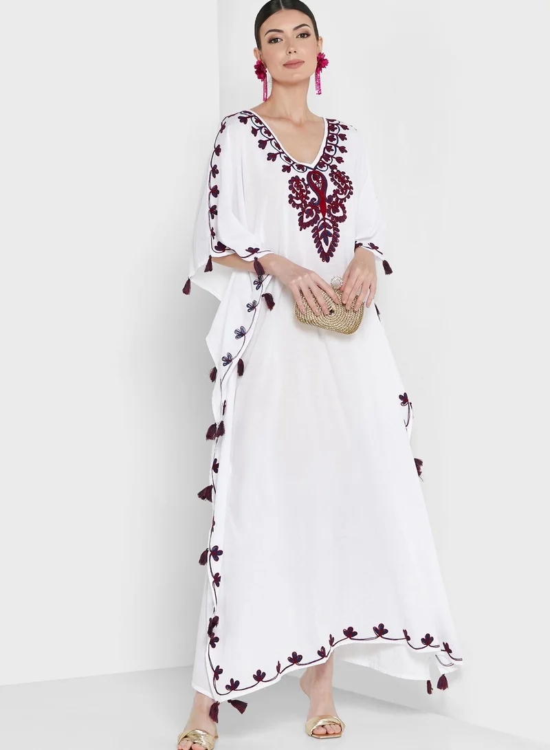 ARABIAN CLOSET Embroidered Kaftan