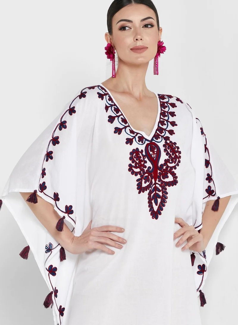 ARABIAN CLOSET Embroidered Kaftan