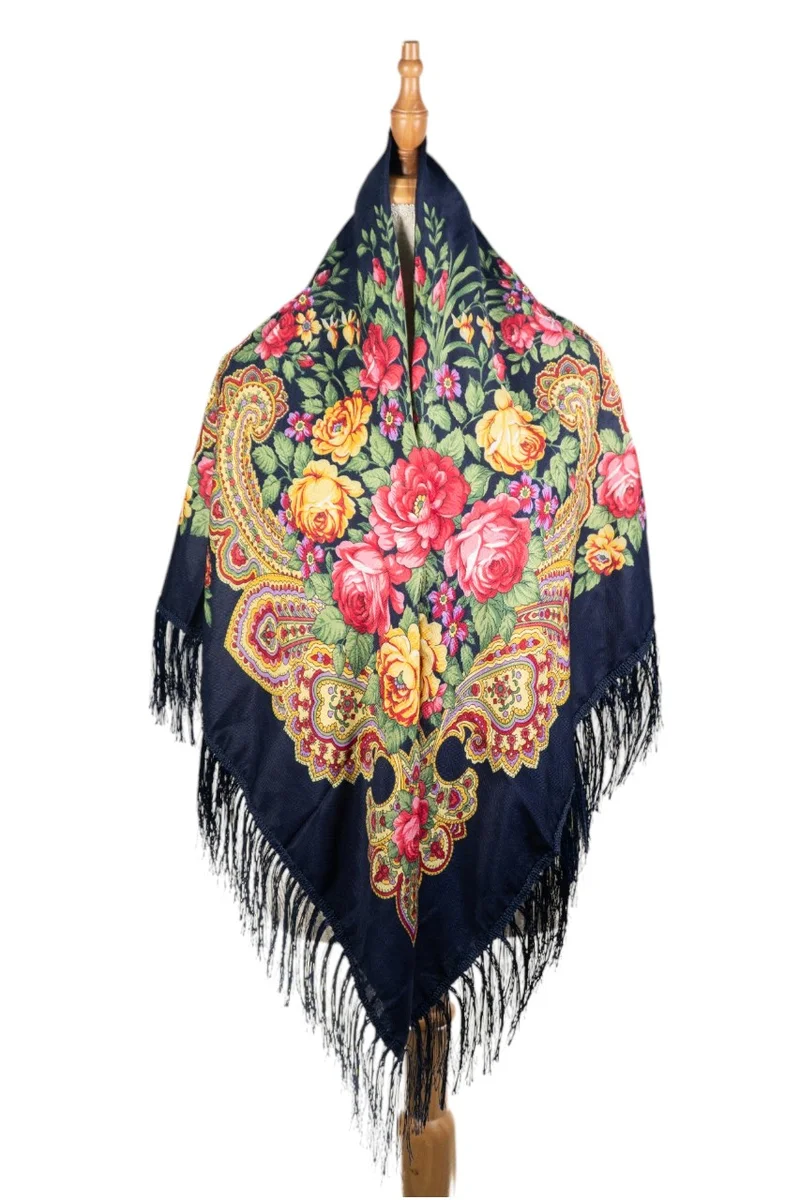 D'Daniela Sasha Women's Eastern European Cotton Tassel Shawl