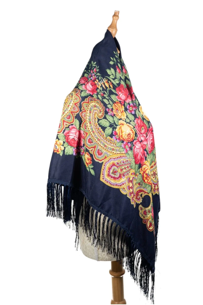 D'Daniela Sasha Women's Eastern European Cotton Tassel Shawl