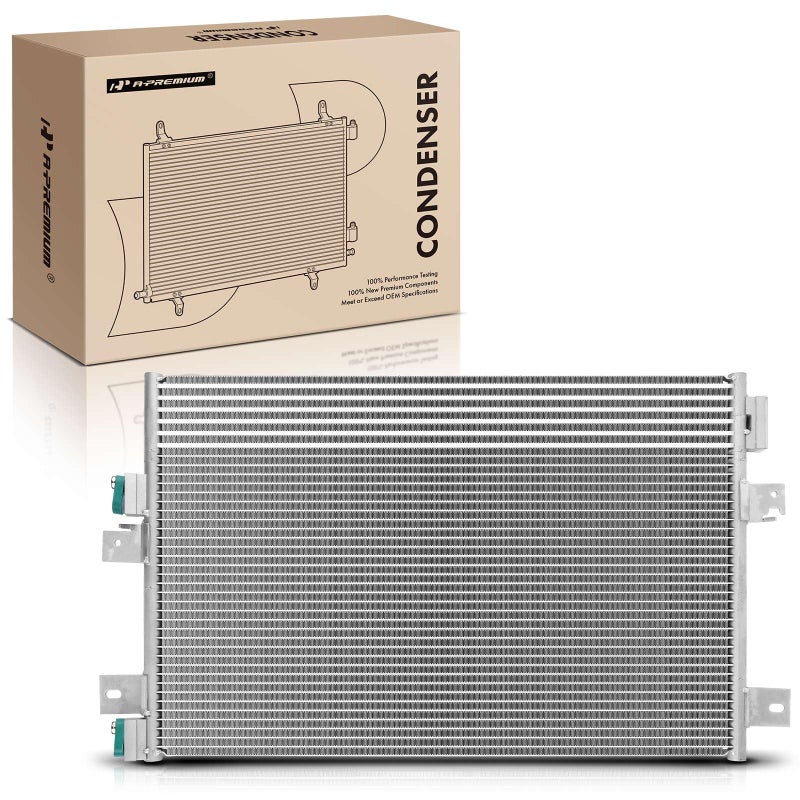 A-Premium Air Conditioning A/C Condenser Compatible with Chrysler 200 2011-2014, Sebring 2007-2010 & Dodge Avenger 2008-2014, Caliber 2007-2009 & Jeep Compass 2007-2010, Patriot 2007-2009 - Image 1