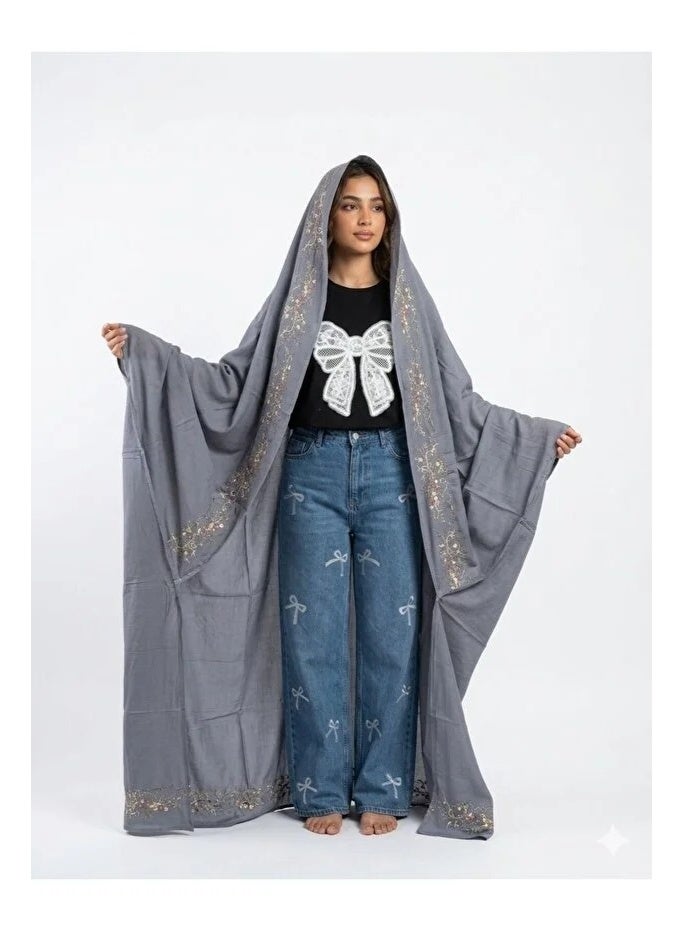 Jalal Beit with embroidered sleeves, meaning (Jalal Al-Hamoula), cotton