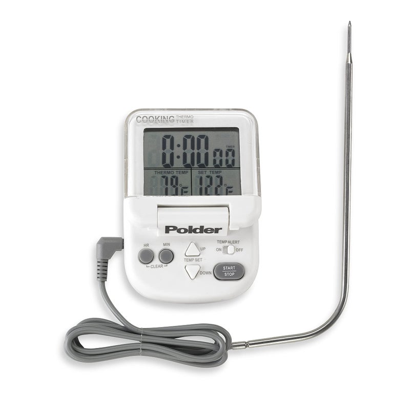 Polder Digital In-Oven Thermometer/Timer, White - Image 3