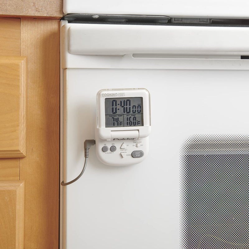 Polder Digital In-Oven Thermometer/Timer, White - Image 5