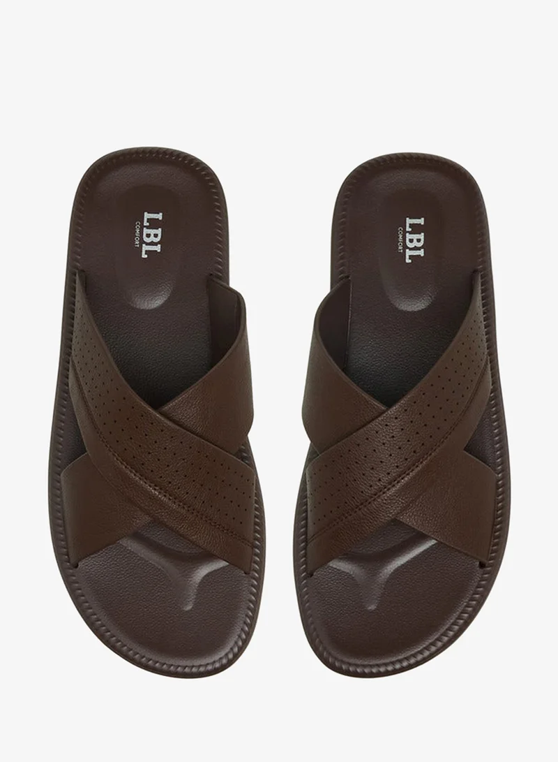 ال بي ال من شو اكسبرس صنادل رجالية مريحة بحزام متقاطع