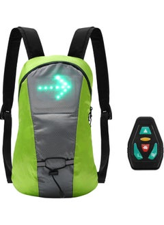 Wireless Direction Indicator USB Rechargeable LED Turn Signal Backpack Attached Light 40 x 5 25cm