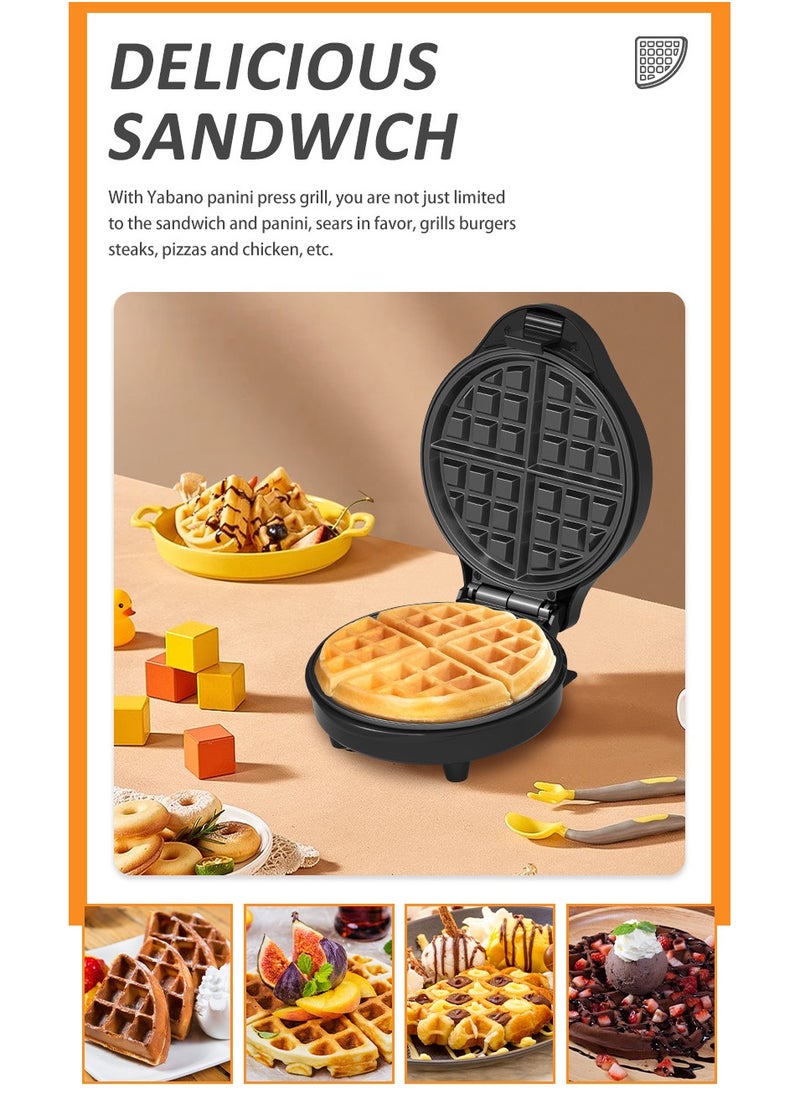sokany - Electric Waffle Maker, Non-stick and Removable plates, 1000W, Silver - Image 1