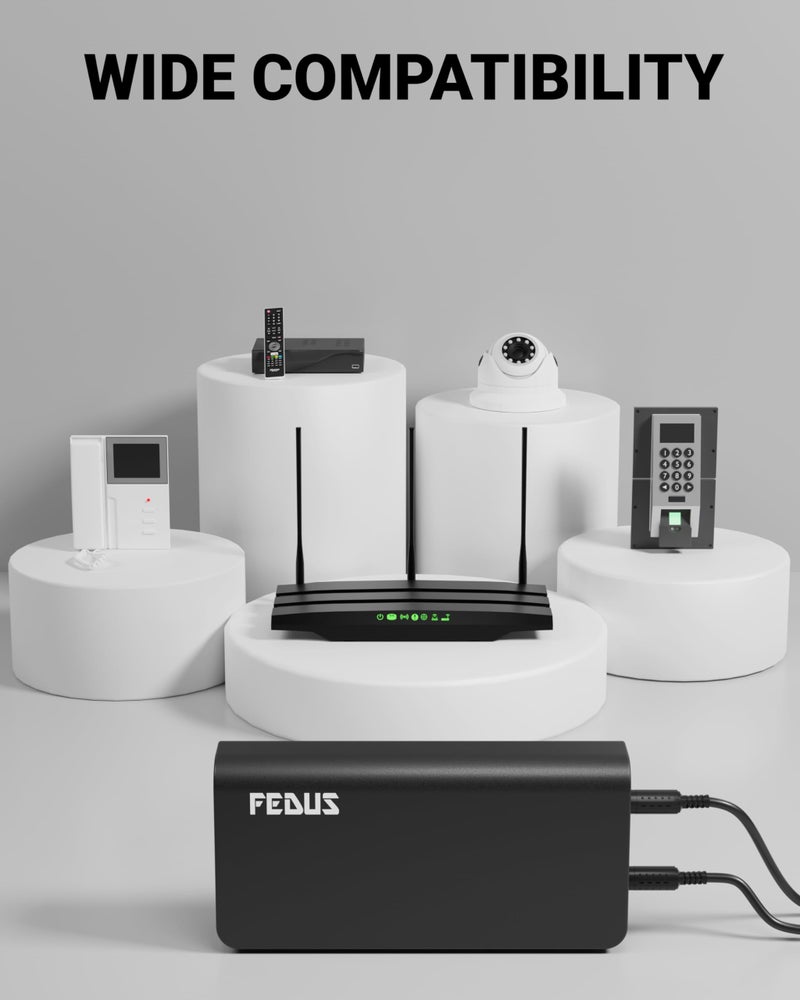 FEDUS UPS For Wi-Fi router, Router UPS, 12V Mini Inverter UPS For WiFi router Broadband Modem, Power Backup Upto 5 Hours For Jio Airtel Xtreme Intercom, Set-Top Box, Alexa, Mini Camera 2 Year Warranty - Image 2