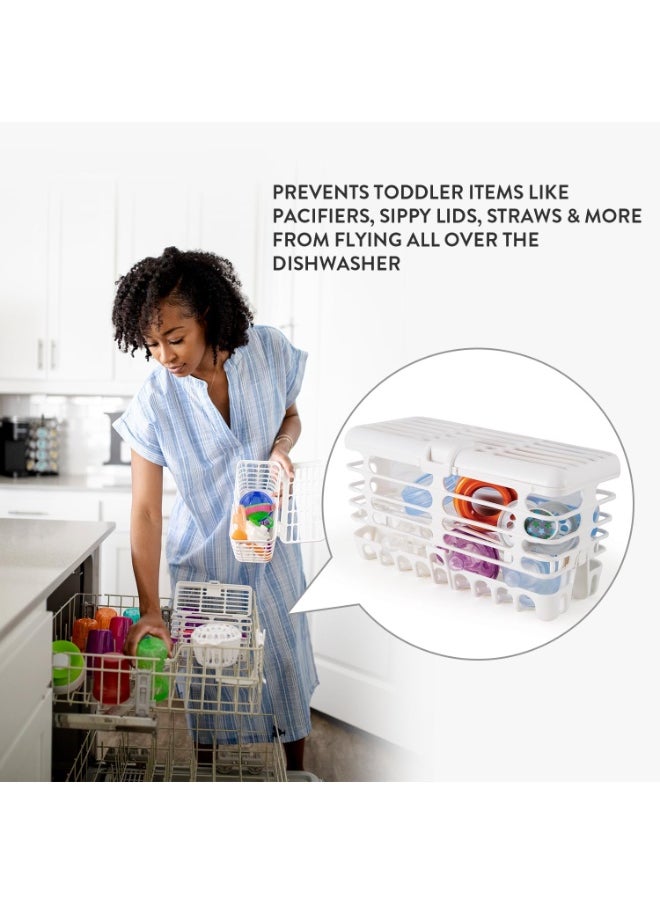 Prince Lionheart Prince Lionheart Made in USA High Capacity Dishwasher Basket for Toddler Items - Storage Basket For Toddler Bottle Parts and Accessories, 100% Recycled BPA Free Plastic Dishwasher Basket  - Image 1